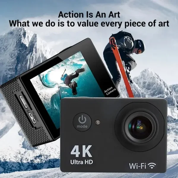 4k HD Mini Action Camera WiFi Remote Control Sport Camera Underwater Waterproof Video Recording Cameras Action Video Cameras